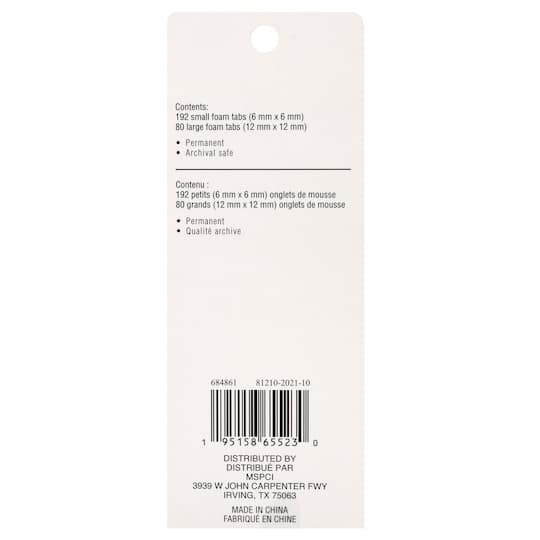 12 Packs: 272 ct. (3,264 total) 2mm Thick Adhesive Foam Tabs by Recollections™